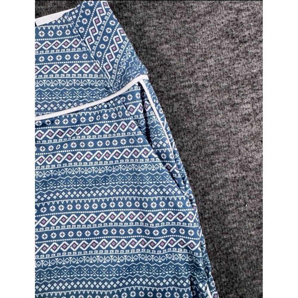 Puma Blake Skirt Womens Large Blue Geometric High Waist Golf Tennis Skort UPF 40 - Picture 6 of 9